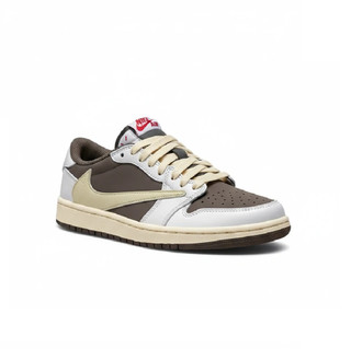 کفش وارداتی کتانی نایکی ایر جردن 1 لو تراویس اسکات موکا Nike Air Jordan 1 Low Travis Scott Dark Mocha (موکا کرم)