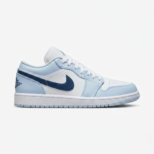 کفش نایکی ایر جردن ۱ لو رنگ Nike Air Jordan 1 Low (آبی آسمانی و سرمهای)