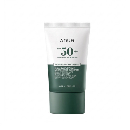 ضد آفتاب سیلکی و آبرسان آنوا مدل هارتلیف Anua Heartleaf Silky Moisture Mild Sunscreen