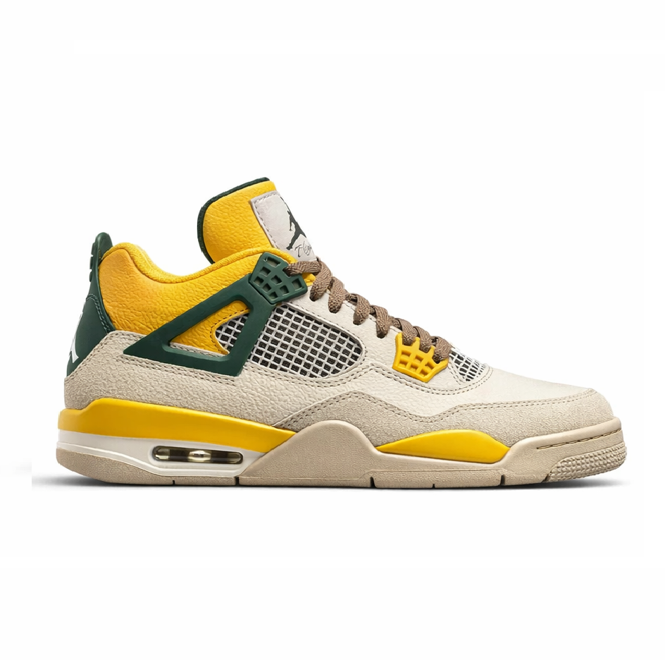 کفش کتونی وارداتی نایک ایر جردن 4 رترو Nike Air Jordan 4 Retro (زرد و سفید)