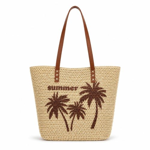 کیف وارداتی حصیری دوشی زنانه مدل توت بگ Tote Shoulder Bag