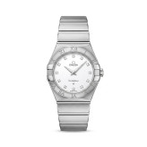 ساعت وارداتی (موتور ژاپن) امگا کانسلیشن Omega Constellation زنانه سفید نگین دار