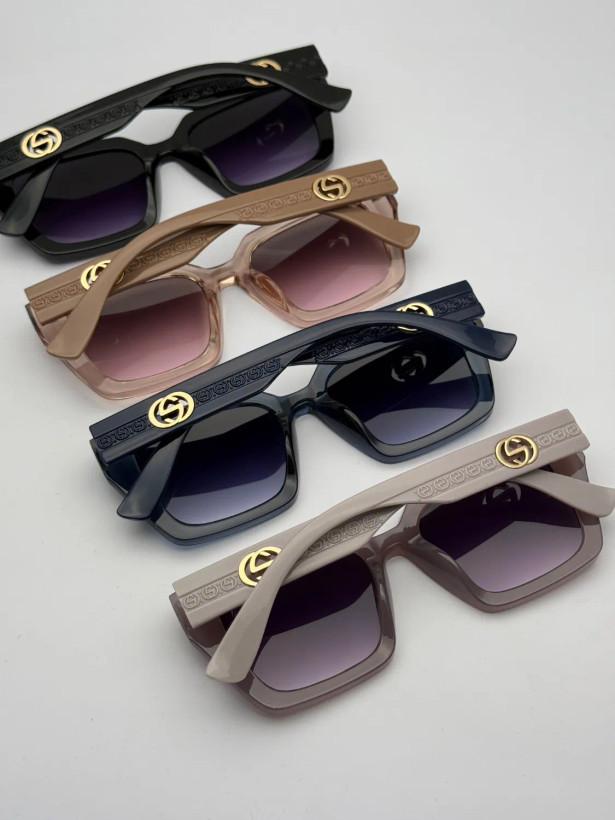 عینک آفتابی وارداتی گوچی Gucci فریم کائوچویی (Square Oversized GG)