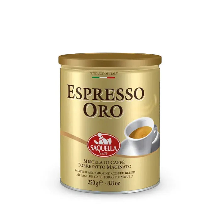 قهوه اسپرسو ساکلا Saquella مدل اورو (Oro) وزن ۲۵۰ گرم اورجینال