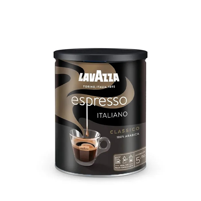 قهوه لاوازا Lavazza مدل Italiano Classico اسپرسو ایتالیانو کلاسیکو ۱۰۰٪ عربیکا ۲۵۰ گرم اورجینال