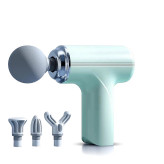 مینی ماساژور تفنگی شارژی فیروزه ای (Mini Massage Gun) جعبه کوچک اورجینال