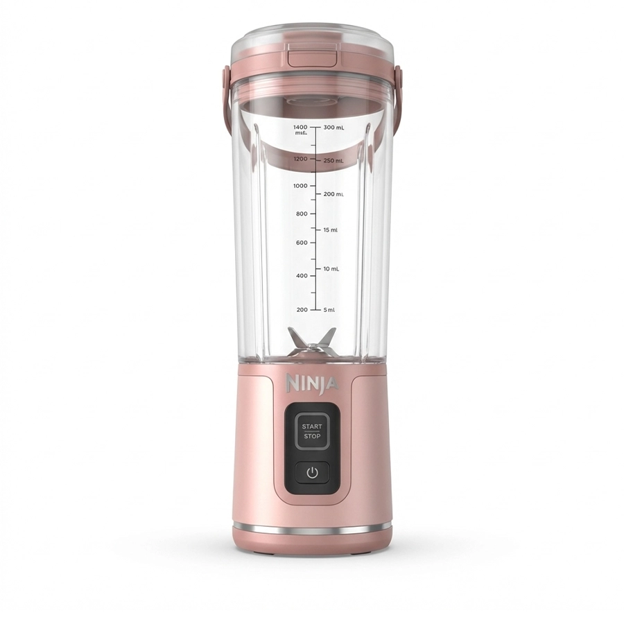 مخلوط‌کن و شیکر شارژی قابل حمل نینجا Ninja Blender مدل BC 151 حجم 530 میل رنگ صورتی اورجینال