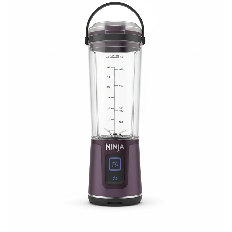 مخلوط‌کن و شیکر شارژی قابل حمل نینجا Ninja Blender مدل BC 151 حجم 530 میل رنگ بادمجانی اورجینال
