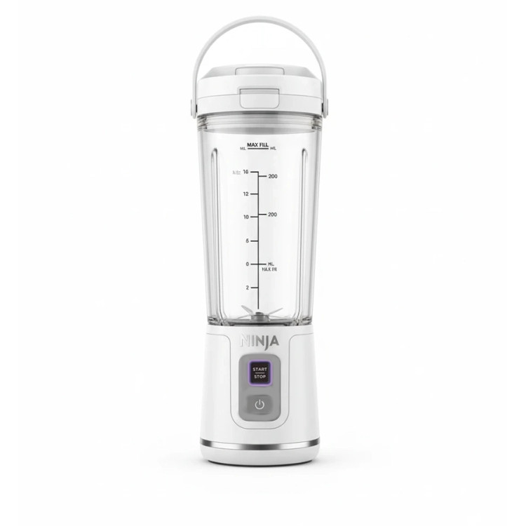 مخلوطکن و شیکر شارژی قابل حمل نینجا Ninja Blender مدل BC 151 حجم 530 میل رنگ سفید اورجینال