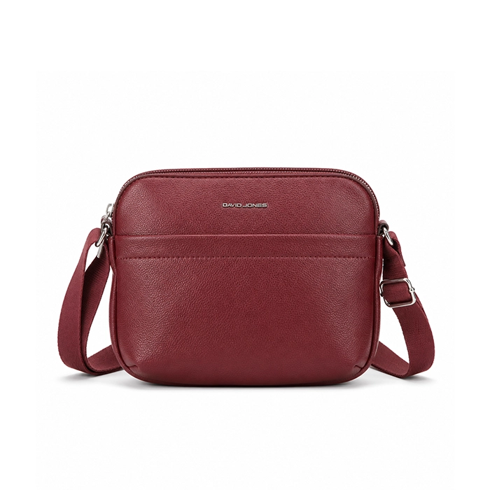 کیف دوشی زنانه دیوید جونز مدل کراس‌بادی Camera Bag (cm7778 زرشکی)