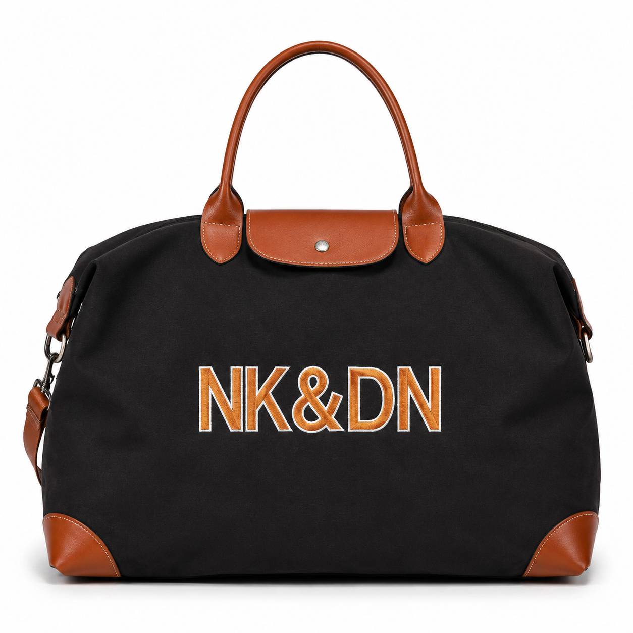 ساک وارداتی مسافرتی و ورزشی مدل NK&DN پارچه برزنتی ضدآب (مشکی A34)