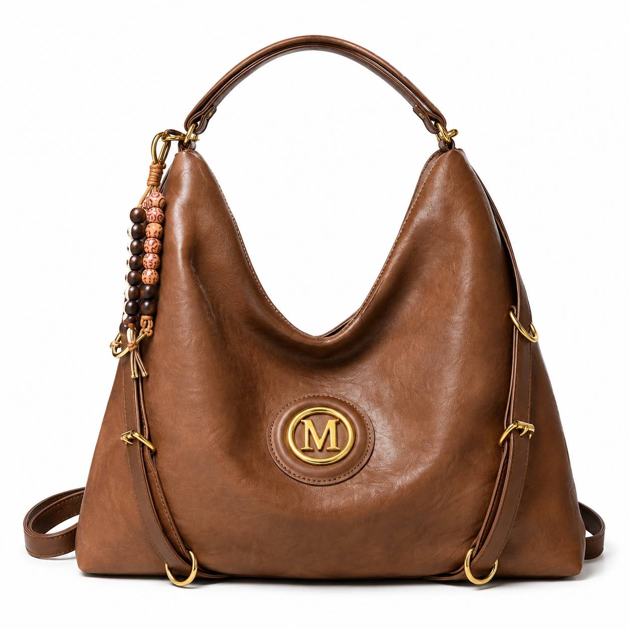 کیف دوشی و دستی بزرگ زنانه طرح Hobo مدل M-Luxury (عسلی 959)