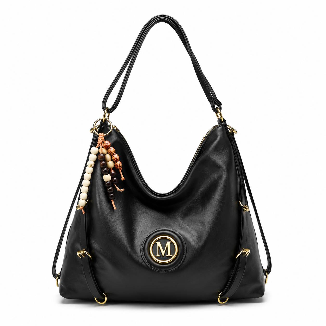 کیف دوشی و دستی بزرگ زنانه طرح Hobo مدل M-Luxury (مشکی 959)