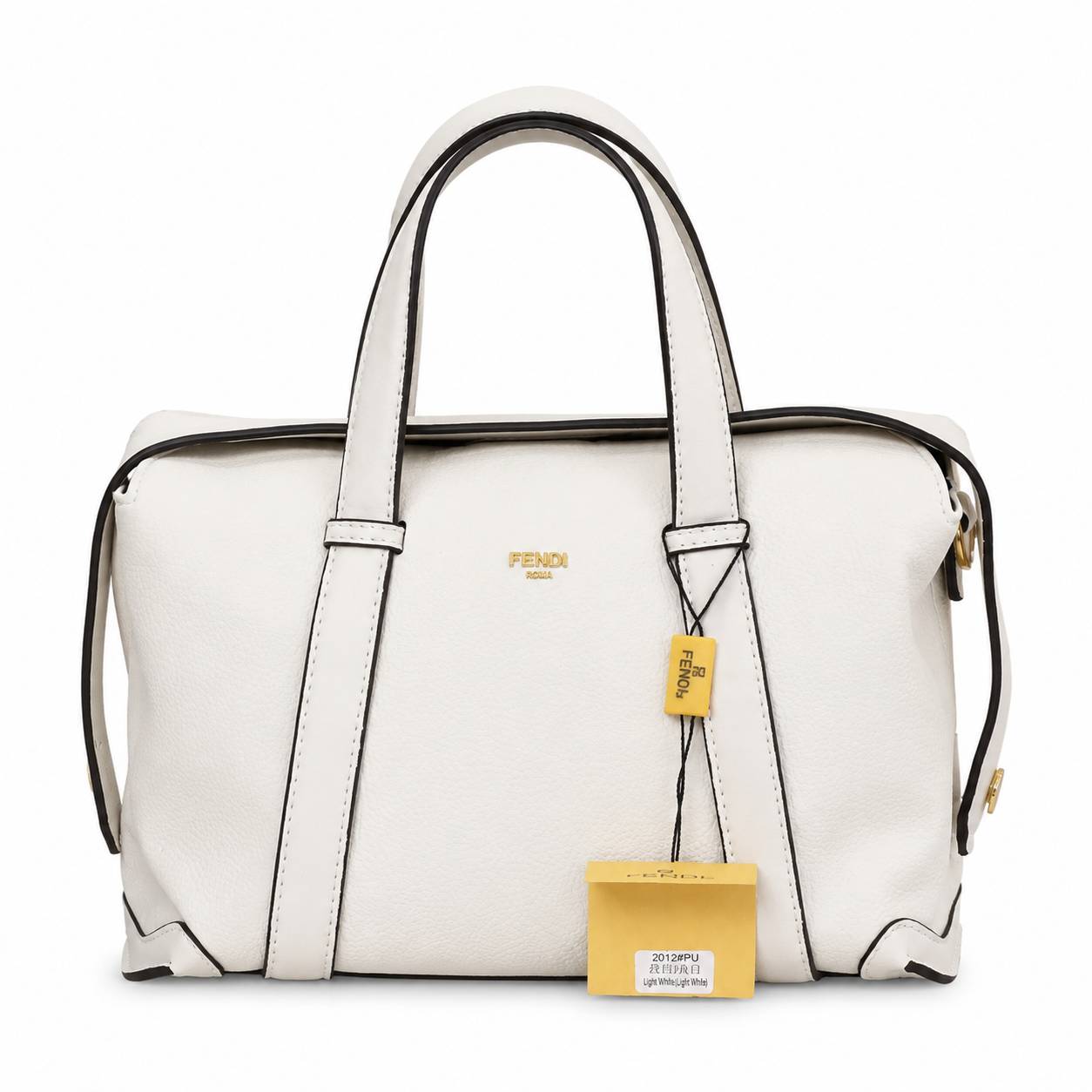 کیف وارداتی دستی و دوشی زنانه فندی Fendi مدل بوستان (Bowling) _ V سفید