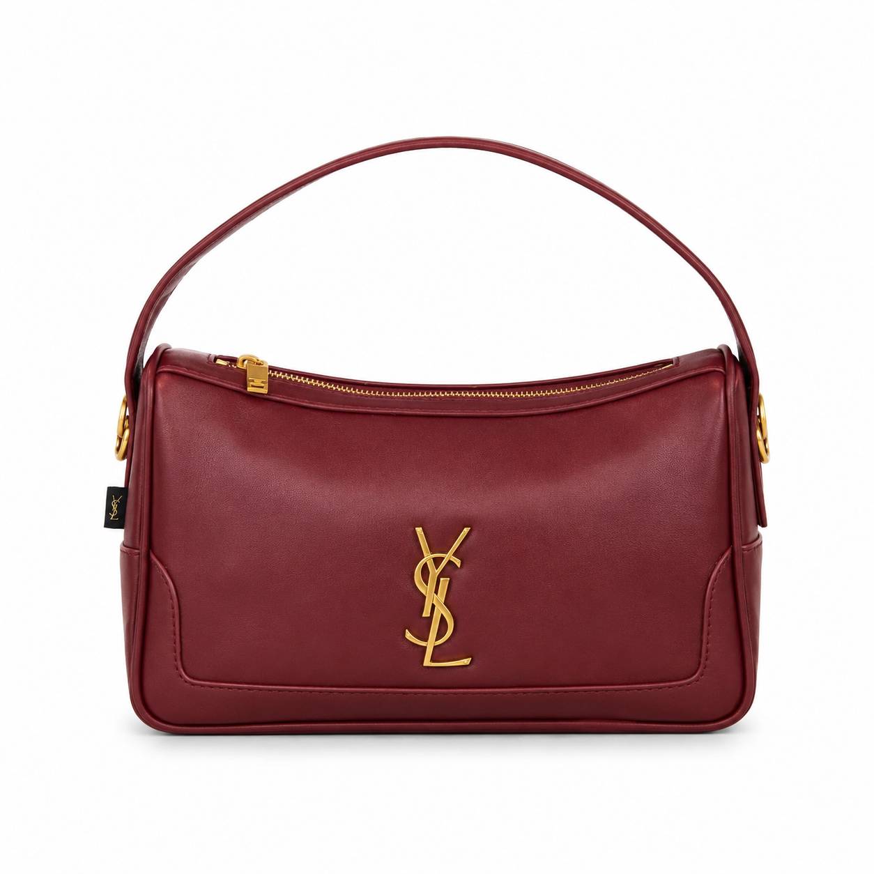 کیف وارداتی دوشی زنانه ایو سن لورن (YSL) مدل هوبو _ V زرشکی