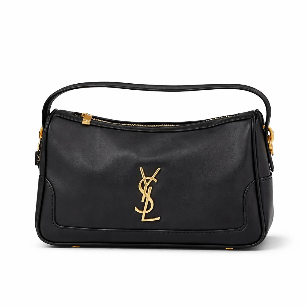 کیف وارداتی دوشی زنانه ایو سن لورن (YSL) مدل هوبو _ V مشکی
