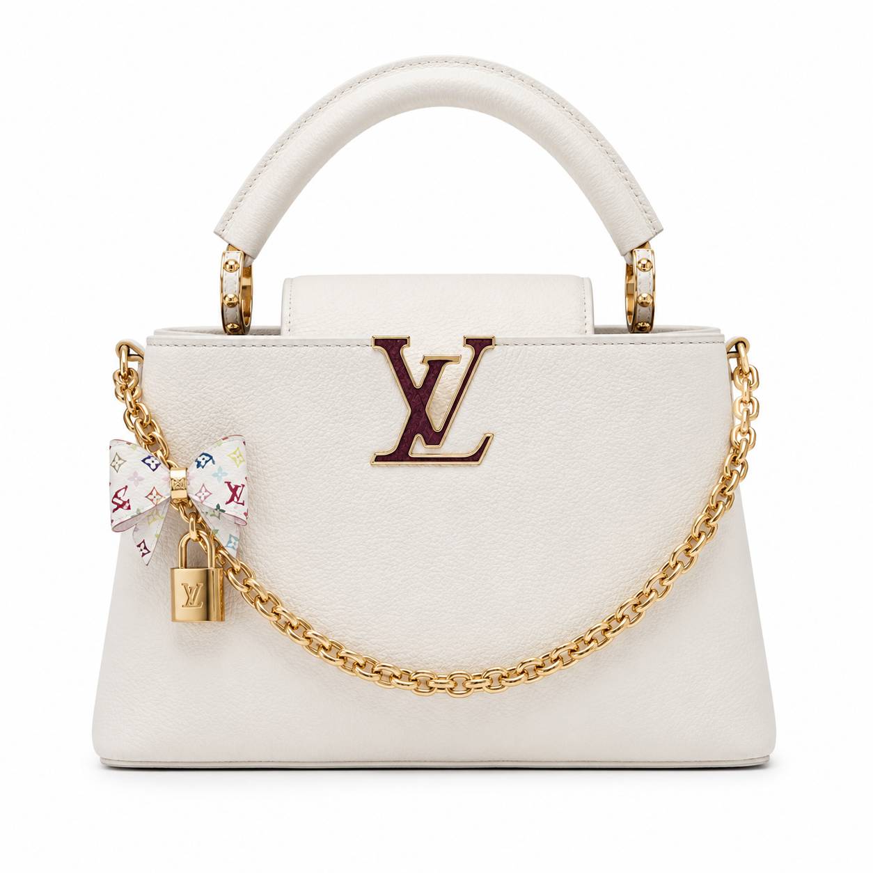 کیف وارداتی دستی و دوشی زنانه Louis Vuitton لوییس ویتون _ V سفید