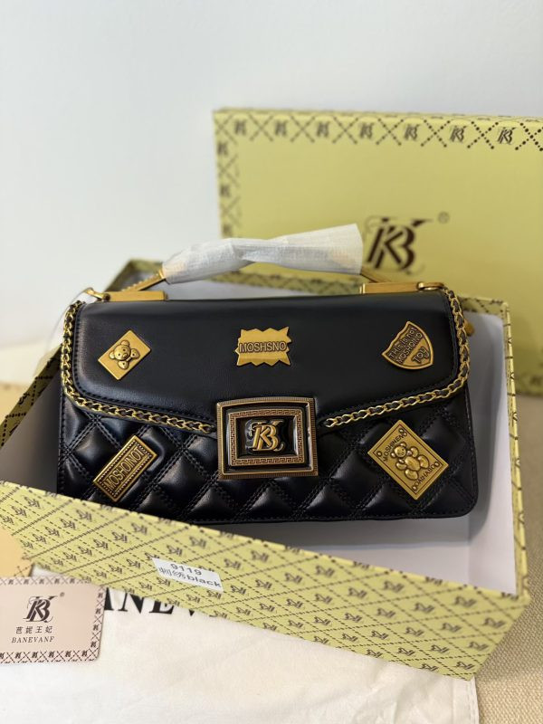کیف وارداتی دستی و دوشی زنانه BANEVANF مدل Quilted Charm Chain (قهوه ای m120)