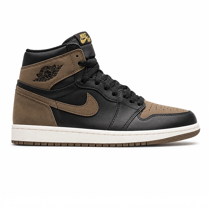 کفش کتانی وارداتی نایک Nike ایر جردن Nike Air Jordan 1 (مشکی قهوه ای)