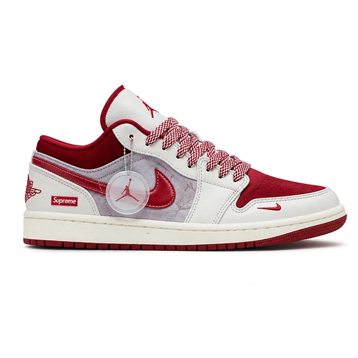 کفش کتانی وارداتی نایک Nike ایر جردن لو طرح تراویس اسکات (قرمز)