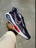 کفش کتانی وارداتی اسپرت مردانه نایک مدل ایر فلو Nike Air Flow (سرمه ای سفید)