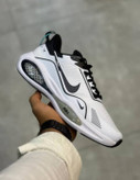 کفش کتانی وارداتی اسپرت مردانه نایک مدل ایر فلو Nike Air Flow (سفید مشکی)