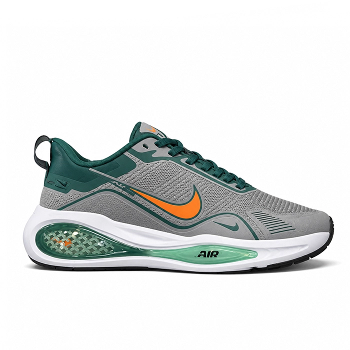 کفش کتانی وارداتی اسپرت مردانه نایک مدل ایر فلو Nike Air Flow (طوسی سبز)
