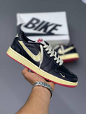 کفش کتانی وارداتی نایک ایر جردن 1 لو Nike Air Jordan 1 Low (مشکی کرم)