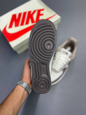 کفش کتانی وارداتی نایک ایر جردن 1 لو نورث فیس Nike Air Jordan 1 Low (قهوه ای سفید)