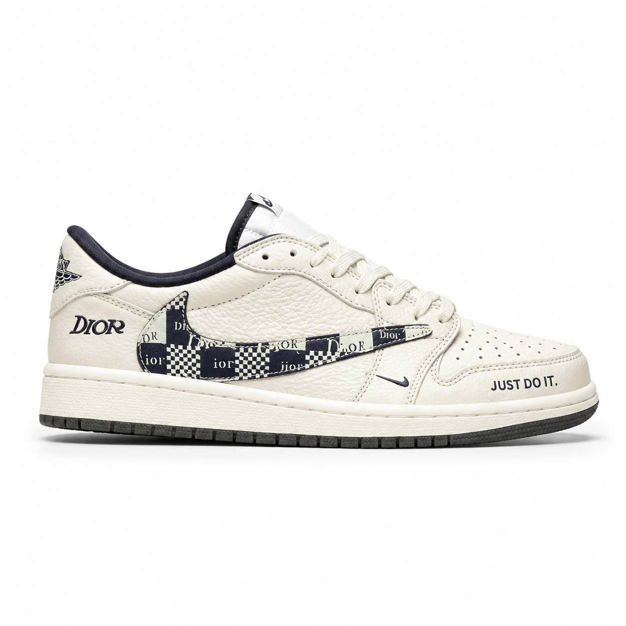 کفش کتانی وارداتی نایک ایر جردن طرح دیور Nike Air Jordan 1 Low Dior Custom