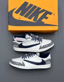 کفش کتانی وارداتی نایک ایر جردن 1 لو تراویس اسکات دیور سرمهای Nike Air Jordan 1 Low