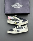 کفش وارداتی کتانی لو تاپ استایل جردن 1 لو تراویس اسکات با طرح بالنسیاگا Air Jordan 1 Low Travis Scott Style