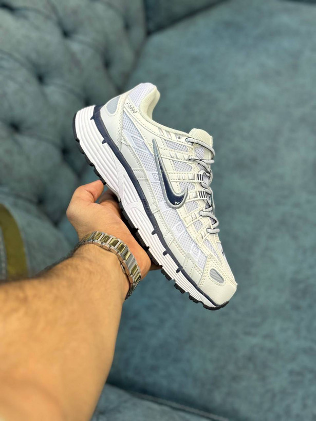 کفش کتانی وارداتی نایک مدل Nike P 6000 پیادهروی روزانه استایلهای خیابانی (کرمی سفید)