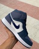 کفش وارداتی نایک ایر جردن 1 ( Nike Air Jordan1 ) سفید سرمه ای