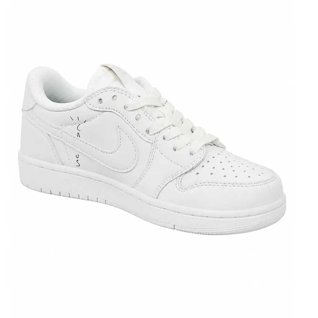 کفش وارداتی نایک ایر جردن 1 طرح ترویس Nike Travis تمام سفید