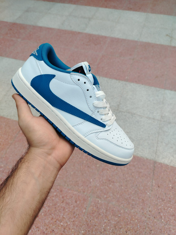 کفش وارداتی نایک ایر جردن 1 Nike Air Jordan1 سفید آبی