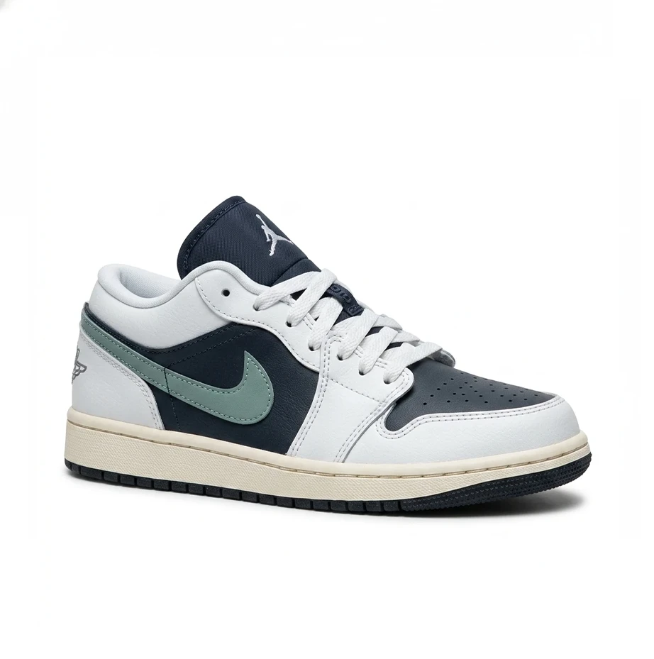 کفش وارداتی نایک ایر جردن 1 ( Nike Air Jordan 1 ) مشکی سفید کفی کرم