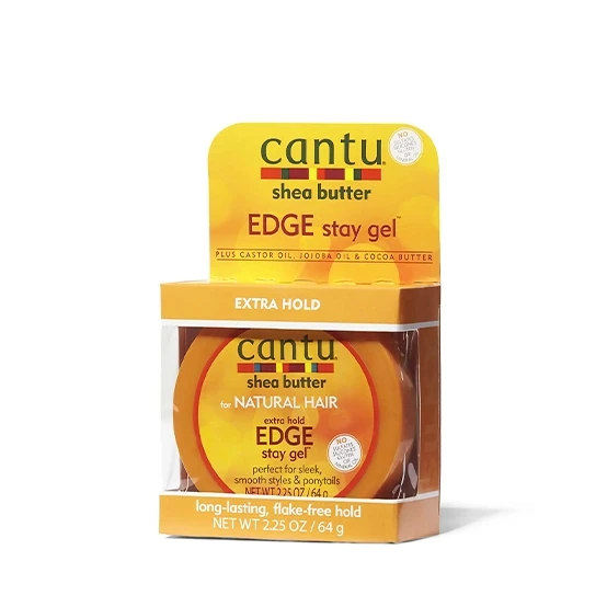 ژل حالت‌دهنده و تثبیت کننده لبه مو کانتو Cantu مدل Edge Stay Gel حاوی روغن کرچک و جوجوبا ۶۴ گرم (اورجینال)