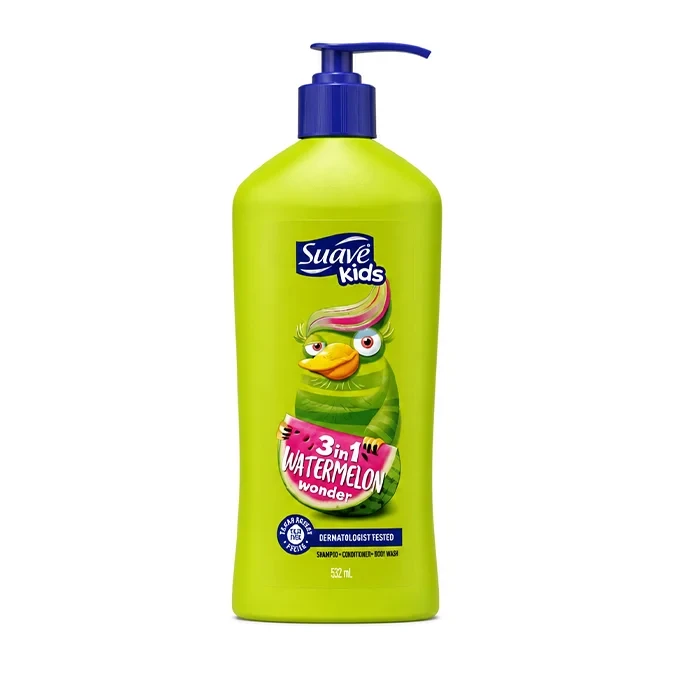 شامپو بدون اشک کودک سواو Suave Kids مدل Watermelon Wonder سهکاره حجم ۵۳۲ میلیلیتر(اورجینال)